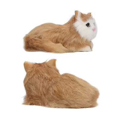 Produktbild von Simulation Katze Plüsch Spielzeug,Lebendige Katze Plüsch Spielzeug,Flauschige Plüsch Katze,Simulation flauschige Katze,Gefüllte Plüsch Katze,Simulation Tier Plüsch Katze