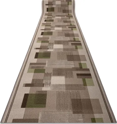 Image de TAPIS DE COULOIR antidérapant LISTRA Géométrique, antidérapant beige 67cm beige 67x200 cm