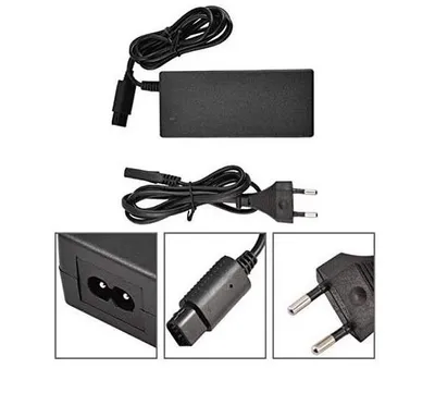 Netzteil passend für GameCube Konsole mit EU-Stecker, Netzkabel und passgenauem Anschluss