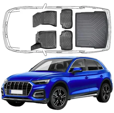 Produktbild von 3D Auto Fußmatten & Kofferraumwanne Set Kompatibel mit Audi Q5 FY 2017-2024