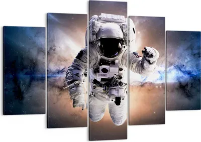 Produktbild von Bild auf Leinwand - Leinwandbild - Astronaut Erde Raum - 150x100cm - Wand Bild - Wanddeko - Leinwanddruck - Bilder - Kunstdruck - Wanddekoration - Leinwand bilder - Wandkunst - EA150x100-2848