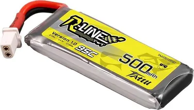 Produktbild von Tattu R-Line Batterie 500mAh 3.7V 1S 1P 95C Lipo Akku BT2.0 Plug