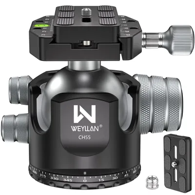 Obrázek produktu pro Stativová hlava s kuličkovým kloubem, 55 mm, robustní konstrukce s možností panoramatického otáčení o 360°