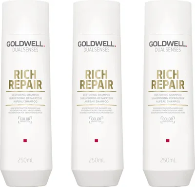 Produktbild von Dualsenses Rich Repair Restoring Shampoo 3x250 ml
