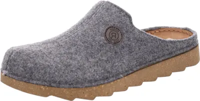 Produktbild von Rohde Herren Pantoffel aus recyceltem Softfilz mit Lederdecksohle Foggia-H 7100, Größe:41 EU, Farbe:Grau