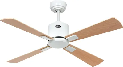 Obrázok produktu pre Energeticky úsporný stropný ventilátor s diaľkovým ovládaním Eco Neo III WiFi 103 cm Biely javor / bukové lopatky