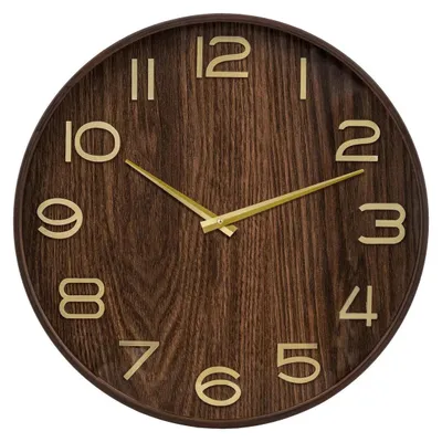 Produktbild von Atmosphera Wanduhr/wanduhr - Woody - Dia 55 cm - Holz - braun