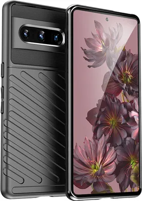 Produktbild von Conie Schutzhülle für Google Pixel 7 Pro Tasche Silikon Case Muster Cover Bumper TPU Hülle in Schwarz