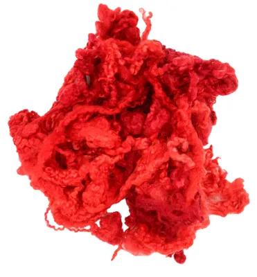 Produktbild von Bluefaced Leicester Locken Wolle – Rotglut Floating Color