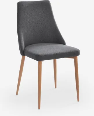 Produktbild von Stuhl gepolstert modern aus Stoff für Esszimmer und Küche Sirka - Dunkel Grau