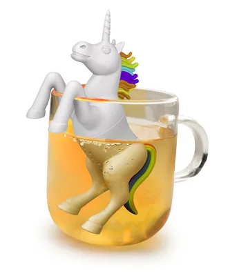 Immagine prodotto di Winkee - Colino per tè animale carino unicorno | uovo per tè sfuso | infusore per tè divertente | colino per tazza | colino per spezie in silicone