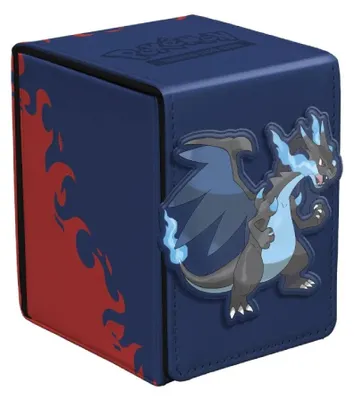 Produktbild von Ultra Pro Mega Charizard X Alcove Flip Deck-box Blau Kinder Blau One Size