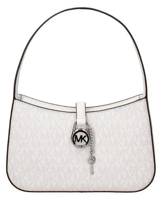 Imagen del producto de Bolso de mano Marcella, blanco, de poliéster y PVC, con diseño elegante y asa