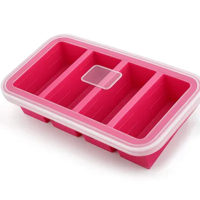 Produktbild von Silikon-Gefrierbehälter mit Deckel – Portionsformen für Suppe & Soßen