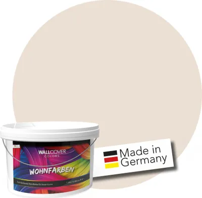 Produktbild von WALLCOVER Wandfarbe Braun Cappuccino Creme Hochdeckend Klasse 1 Matt 1L für 8 m²
