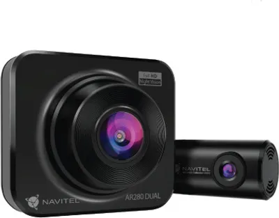 Produktbild von Navitel AR280 DUAL, Full HD, 1920 x 1080 Pixel, 140°, H.264, MOV, Schwarz, TFT