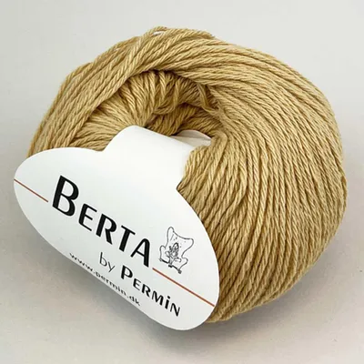 Produktbild von Berta by Permin – Wolle-Baumwolle Strickgarn (64 kaffee latte)