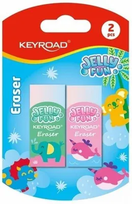 Image de Keyroad Gommes à effacer Ombre Jelly Fun, lot de 2