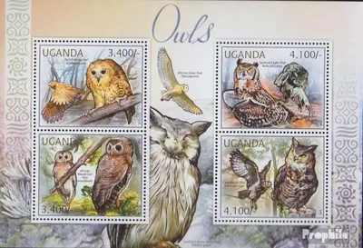 Produktbild von Briefmarken Uganda 2012 Mi 2795-2798 Kleinbogen (kompl.Ausg.) postfrisch Eulen