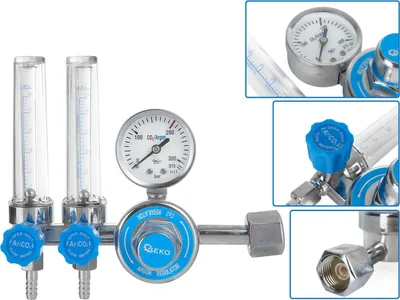 Immagine prodotto di Riduttore di pressione CO2 / argon a doppio flussometro