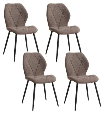 Produktbild von Esszimmerstuhl - Stuhl - Speisestuhl - Sitzstuhl - Leinenbezug - Ergonomische Rückenlehne