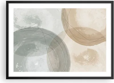 Produktbild von Gerahmtes Poster - Schwarzer Rahmen - Aquarell Räder Pastell - 70x50 cm - Wand Bild - Wanddeko - Wandbilder - Kunstposter - Wandposter - Bilderrahmen - Bilder - Kunstdruck - P2BAA70x50-4842