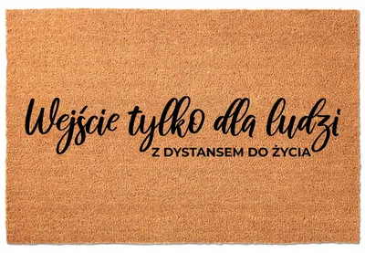 Produktbild von TabPrint Fußmatte Kokos Beiger Spruch 40x60 cm