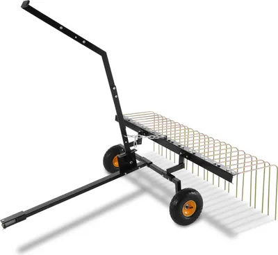 Produktbild von VEVOR Vertikutierer, 60-Zoll-Vertikutierer mit 24 Stahlzinken, Rasenvertikutierer für ATV oder Mäher, Rasenrechen mit Hebegriff für Laub, Tannennadeln und Gras