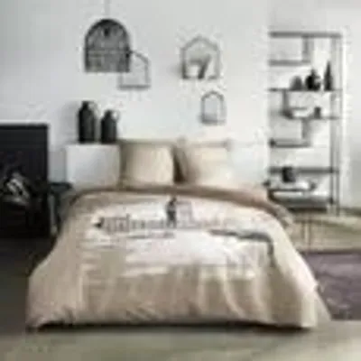 Produktbild von Bettwäsche-Set - TODAY - JAVA - Doppelbett - 240 x 220 cm - Baumwolle - London-Muster - Beige