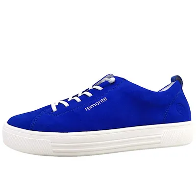 Image de Remonte : Chaussures pour femmes, type mocassins à lacets, couleur bleue, pour un usage décontracté