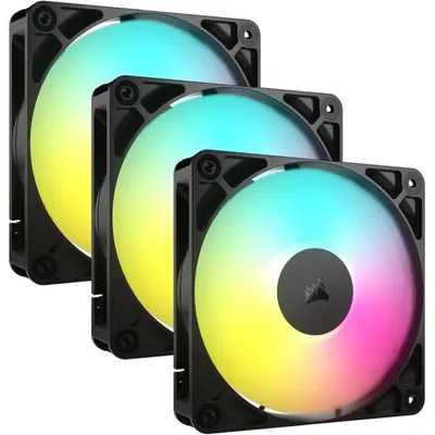 Image de Pack de 3 ventilateurs CORSAIR RS120 120 mm ARGB - Refroidissement exceptionnel et effets lumineux dynamiques