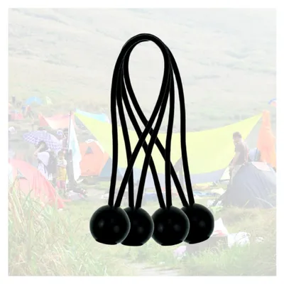 Produktbild von 25 Stück Schwarze Bungee-Seile 15,2 cm Elastische Planenspanner für Outdoor und Camping