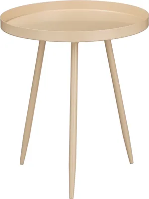 Produktbild von Mica Decorations Flores Beistelltisch - H38 x Ø34 cm - Metall - Beige