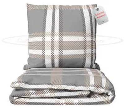 Produktbild von 3 tlg Winter Bettwäsche Microfaser 200x200 cm Thermo Fleece Kästchen A