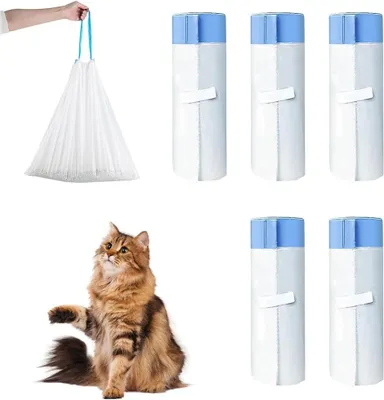 Produktbild von Katzenstreu-Beutel 75 Stück, Auslaufsicher, Mit Griff, Platzsparendes Design, Für Haustiere