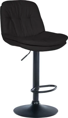 Produktbild von CLP Barhocker Laurel Stoff höhenverstellbar und drehbar schwarz Material Gestell Metall matt schwarz