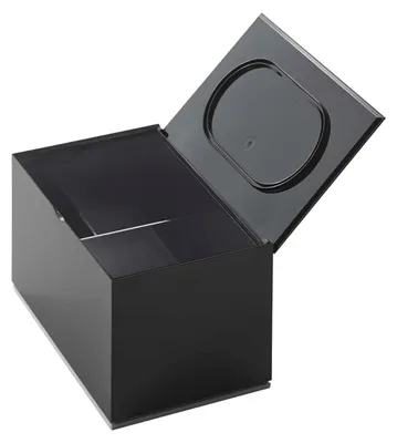 Aufbewahrungsbox für Wattepads, schwarz, 16x10x9 cm