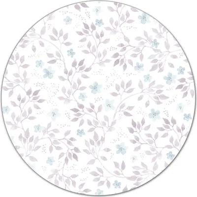Produktbild von Glas Schneidebrett Herdabdeckplatten Schneideplatten Rund - 40 cm - Subtile Blumen