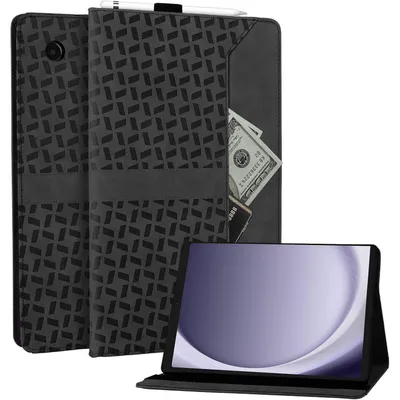 Produktbild von Hülle für Samsung Galaxy Tab A9 8.7 Zoll SM-X110 SM-X115 Dünn Leicht Stand Schwarz mit Stifthülle