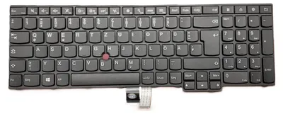 A black keyboard for a laptop, shown from a top-down perspective.