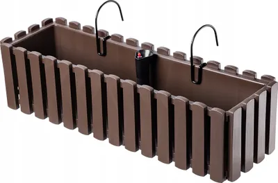 Produktbild von KADAX Skrzynka Balkonowa 58cm + 2 Uchwyty Brązowa