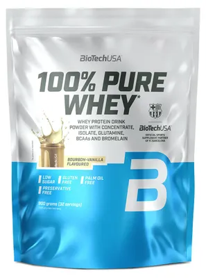 Produktbild von BioTech USA 100% Pure Whey 900g Beutel Bourbon Vanille