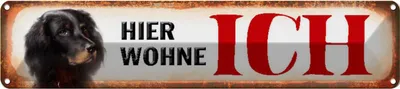 Produktbild von vianmo Blechschild 10x46 cm Spaniel Hund hier wohne Tier Haustier