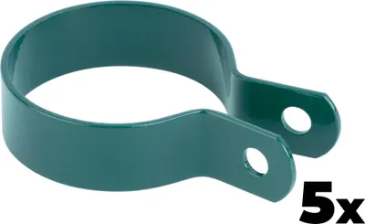 Produktbild von Schelle Strend Pro METALTEC, 48 mm, grün, RAL6005, für Rundpfosten, Pack. 5 Stk.