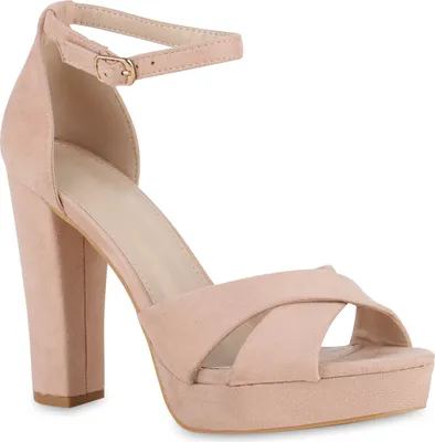 Produktbild von VAN HILL Damen High Heels Sandalette Party Absatz-Schuhe 841365, Farbe: Rosa, Größe: 41