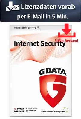 Produktbild von GData Internet Security OEM DE/EN/FR/IT (3 Device - 1 Jahr) ESD Antivirus Sicherheit 5 Min. Versand als Download per Mail