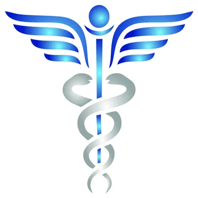Caduceus-Schablone 11,5x11,5 cm (M) – Hermes-Stab med. Symbol