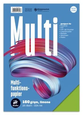 Immagine prodotto di Staufen® 734051699 Carta multifunzione 7X PLUS - A4, 160 g/m², lime, 25 fogli