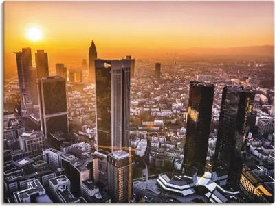 Produktbild von ARTland Leinwandbild Frankfurt am Main Panorama I Größe: 120x90 cm