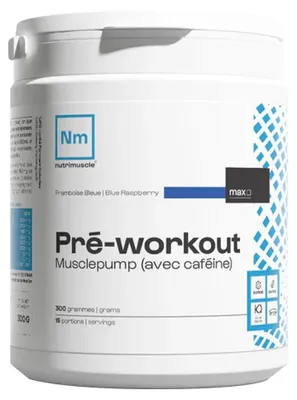 Image de PreWorkout - Nutrimuscle - Pre-Workout (300g) - Saveur Blue Raspberry
